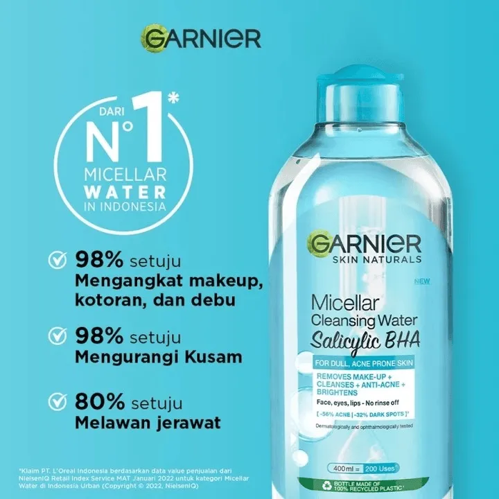 Garnier Micellar Salicyclic BHA Cleansing Water - 125ml