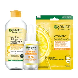 GARNIER skin activ vitamin c set مجموعة العناية بالوجه من كارنيير