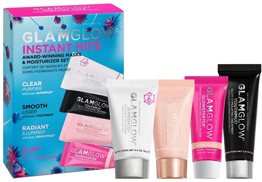 GLAMGLOW Instant Hits Muds Set Face Mask And Moisturizing Set