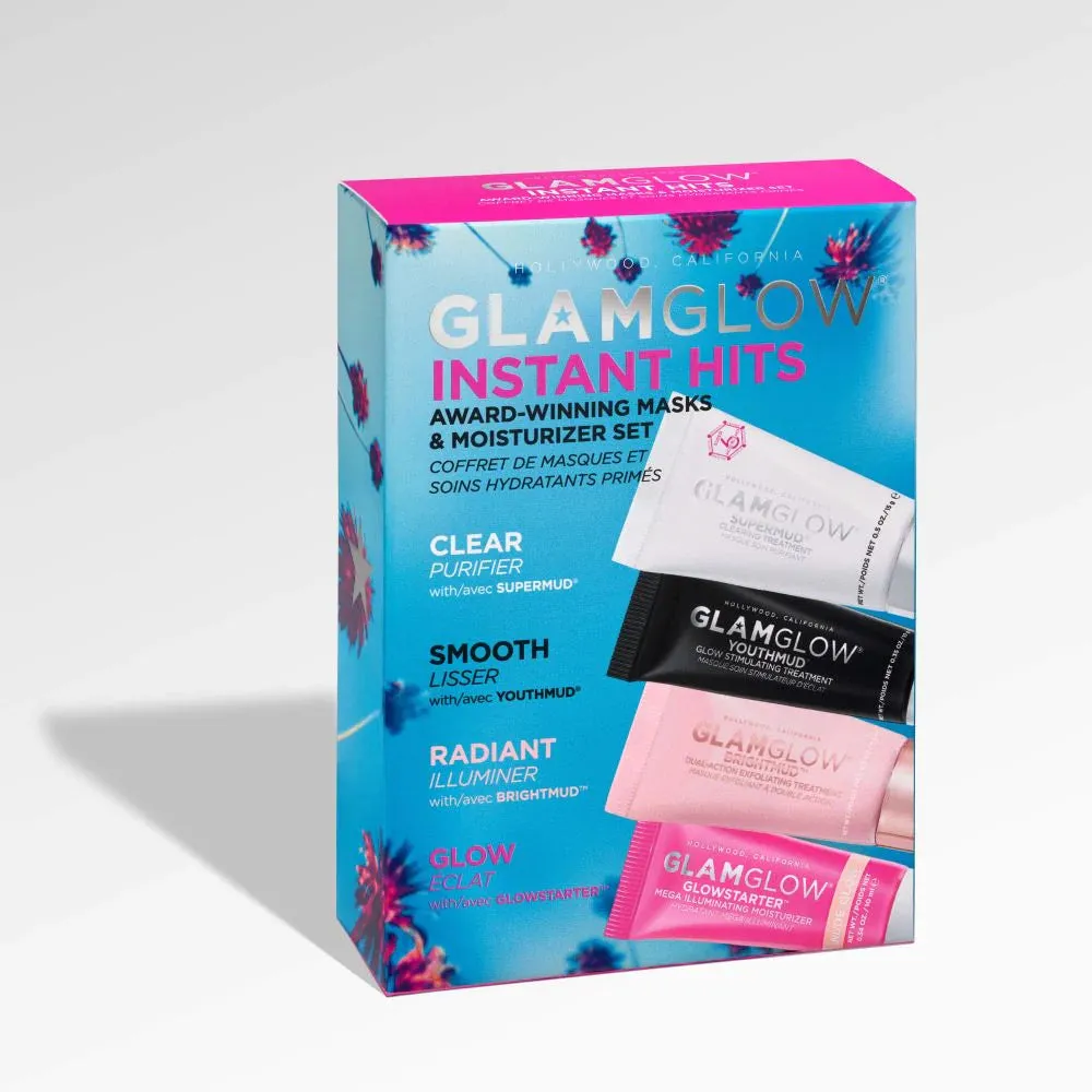 GLAMGLOW Instant Hits Muds Set Face Mask And Moisturizing Set
