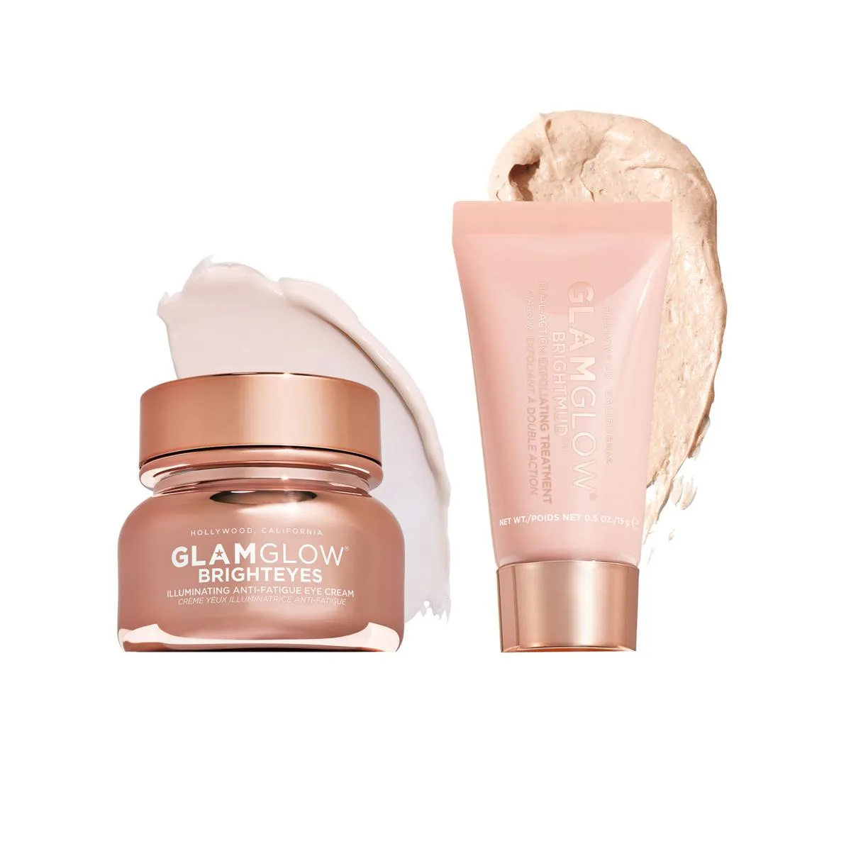 GLAMGLOW rose glow eye cream and face mask set مجموعة العناية بالعين والوجه من كلام كلو