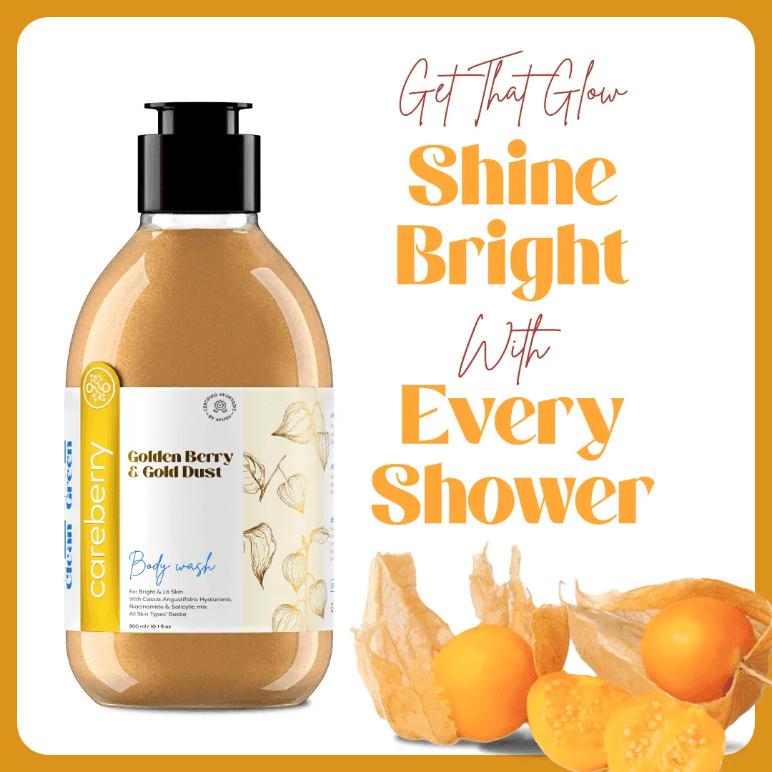 Golden Berry & Gold Dust Brightening Body Wash and Face Wash Combo