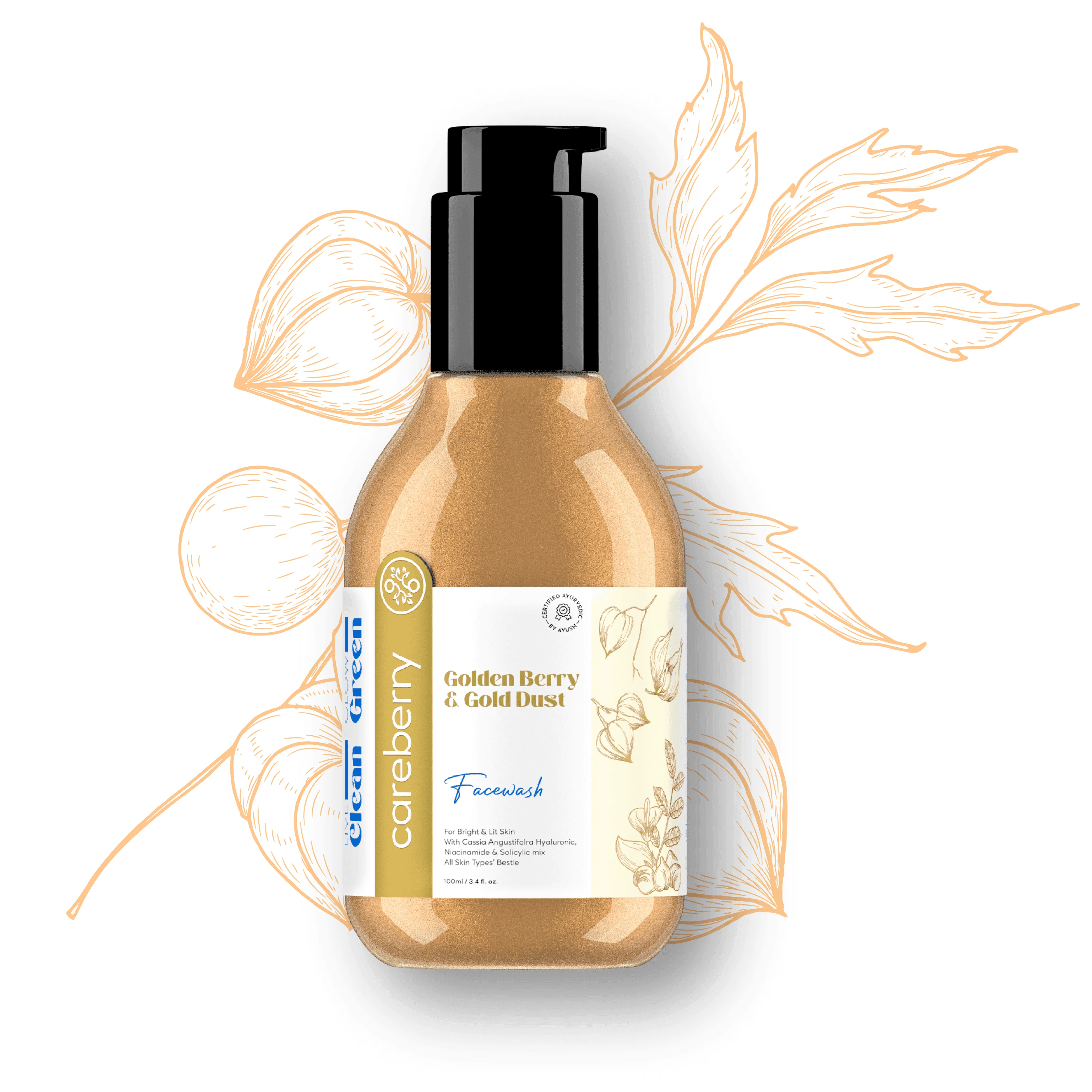 Golden Berry & Gold Dust Brightening Body Wash and Face Wash Combo
