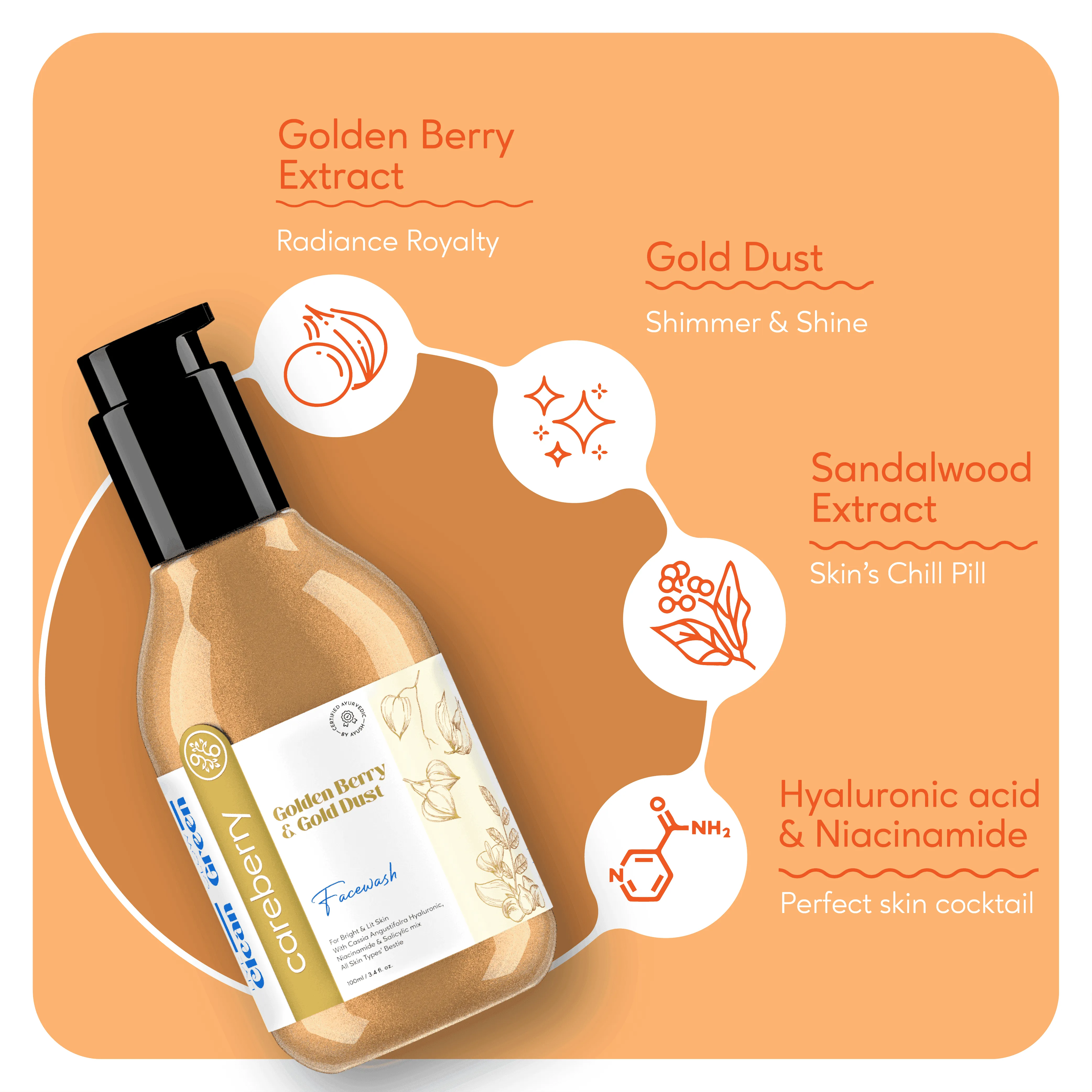 Golden Berry & Gold Dust Brightening Body Wash and Face Wash Combo