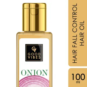 Good Vibes Onion Hairfall Control Hair Oil | (100 ml)