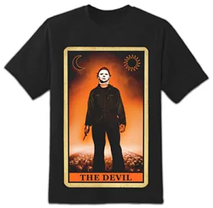 Halloween II Michael Myers The Devil Tarot Card Men’s T- Shirt