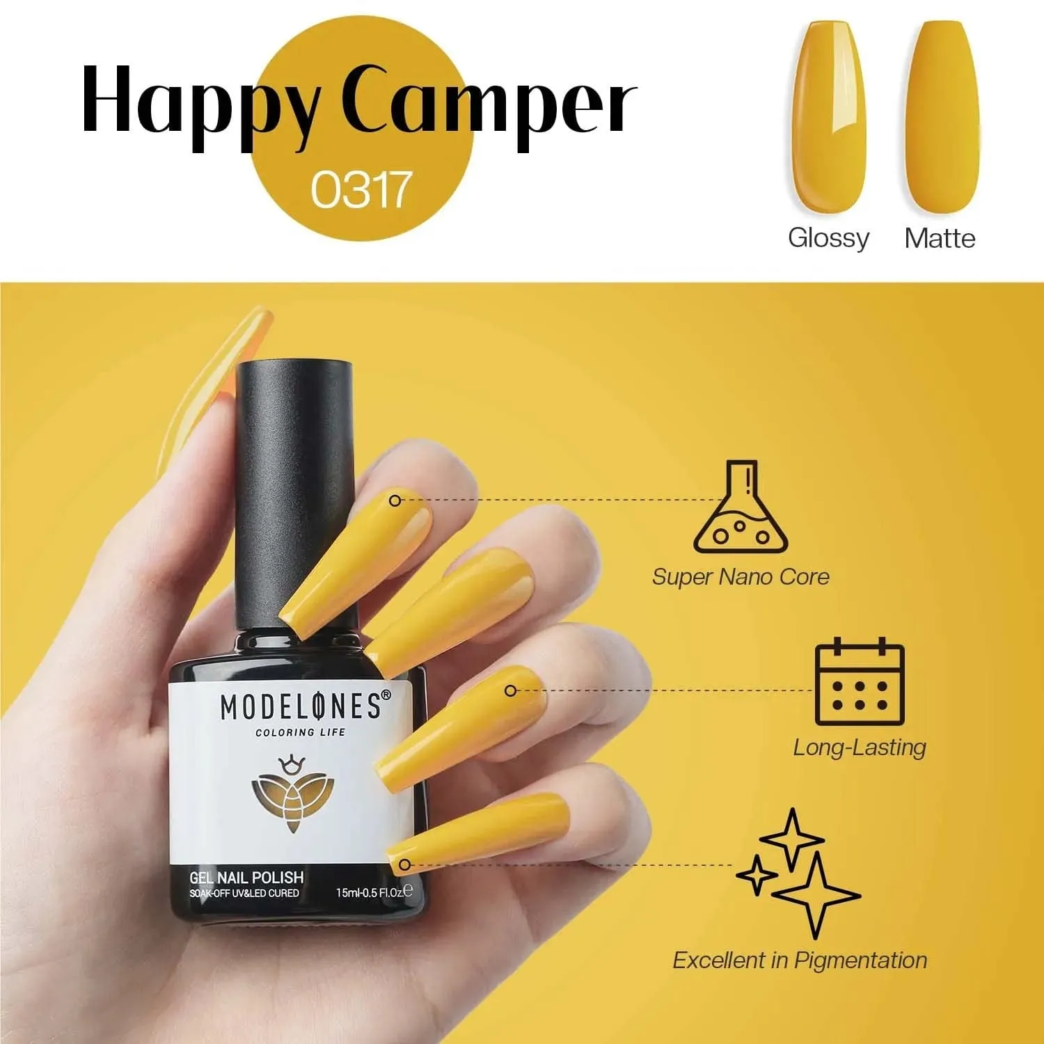 Happy Camper - Modelones Gel Nail Polish Inspire Gel 15ml