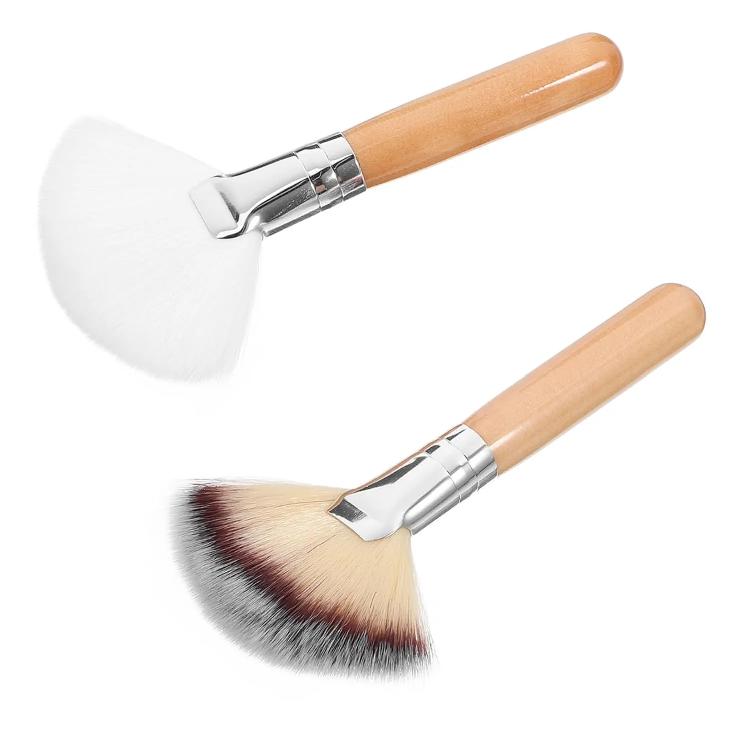 Happyyami 2pcs Face Makeup Brush Professional Highlighting Cheekbones Brush for Contouring Blending Setting Sturdy Handle for Application