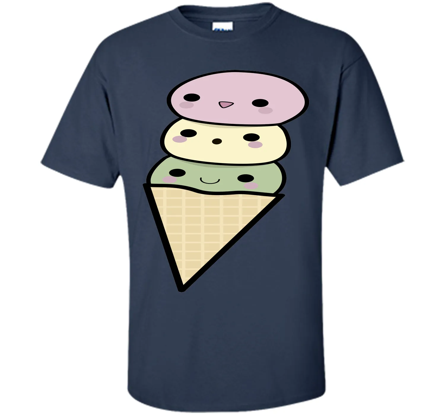 Kawaii Ice Cream Cone T-Shirt T-Shirt