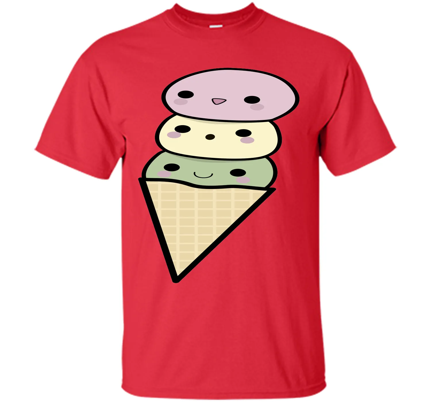 Kawaii Ice Cream Cone T-Shirt T-Shirt