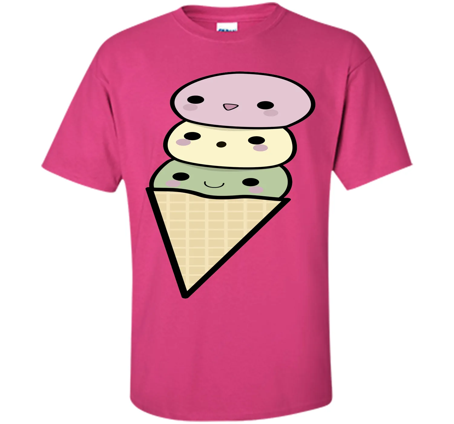 Kawaii Ice Cream Cone T-Shirt T-Shirt