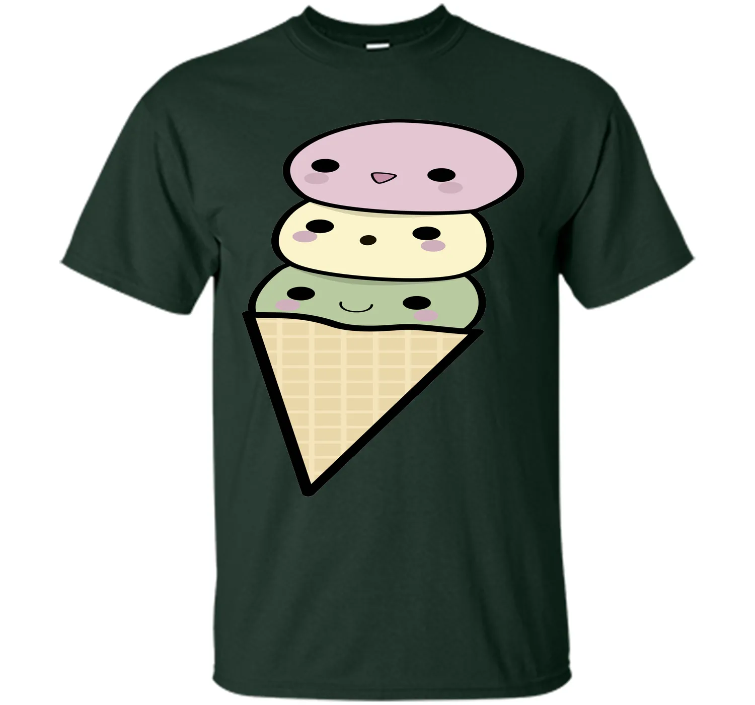 Kawaii Ice Cream Cone T-Shirt T-Shirt