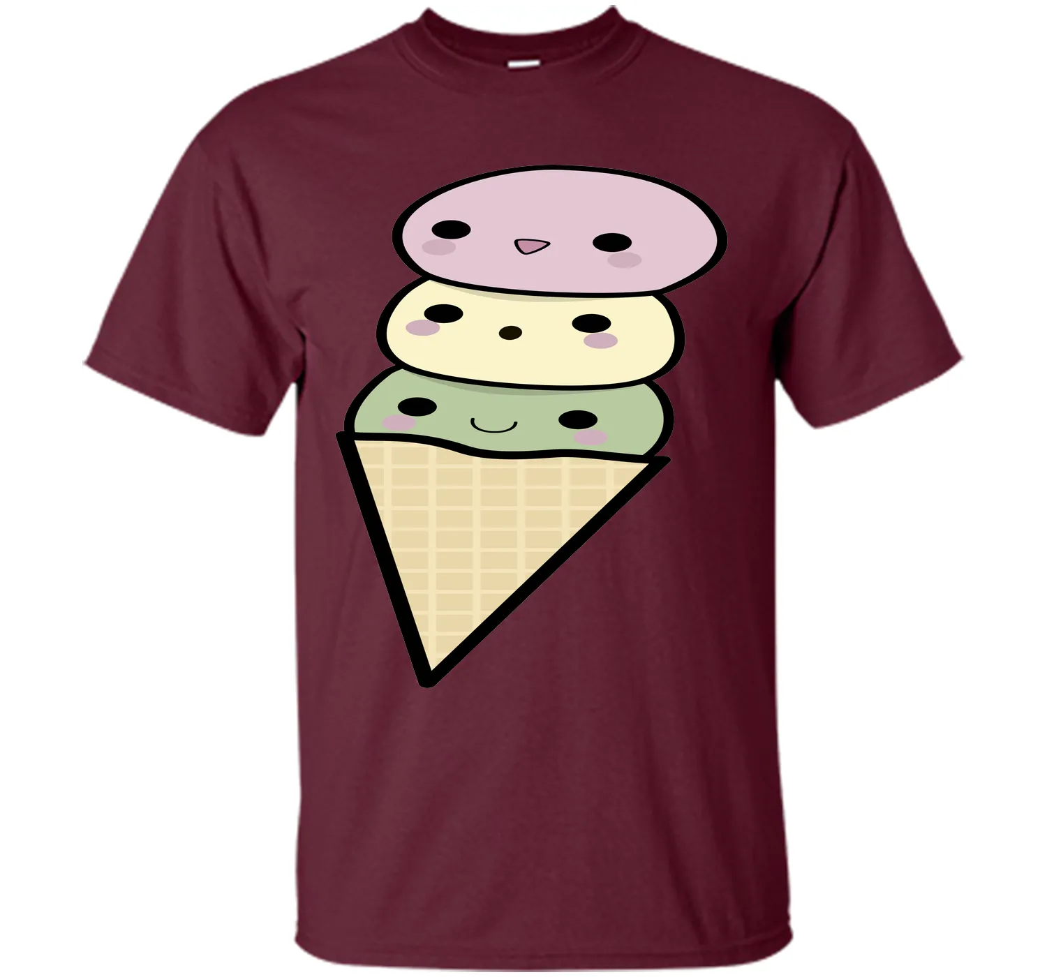 Kawaii Ice Cream Cone T-Shirt T-Shirt