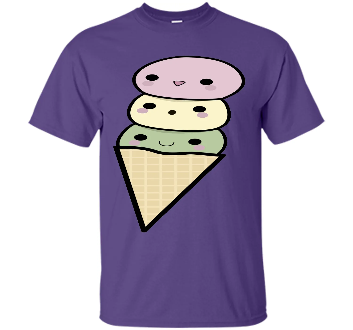 Kawaii Ice Cream Cone T-Shirt T-Shirt