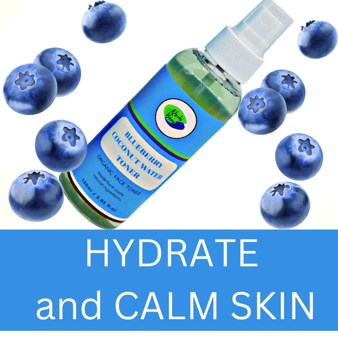 Khichi Beauty Blueberry Coconut Water Facial Toner, Soothes and hydrates