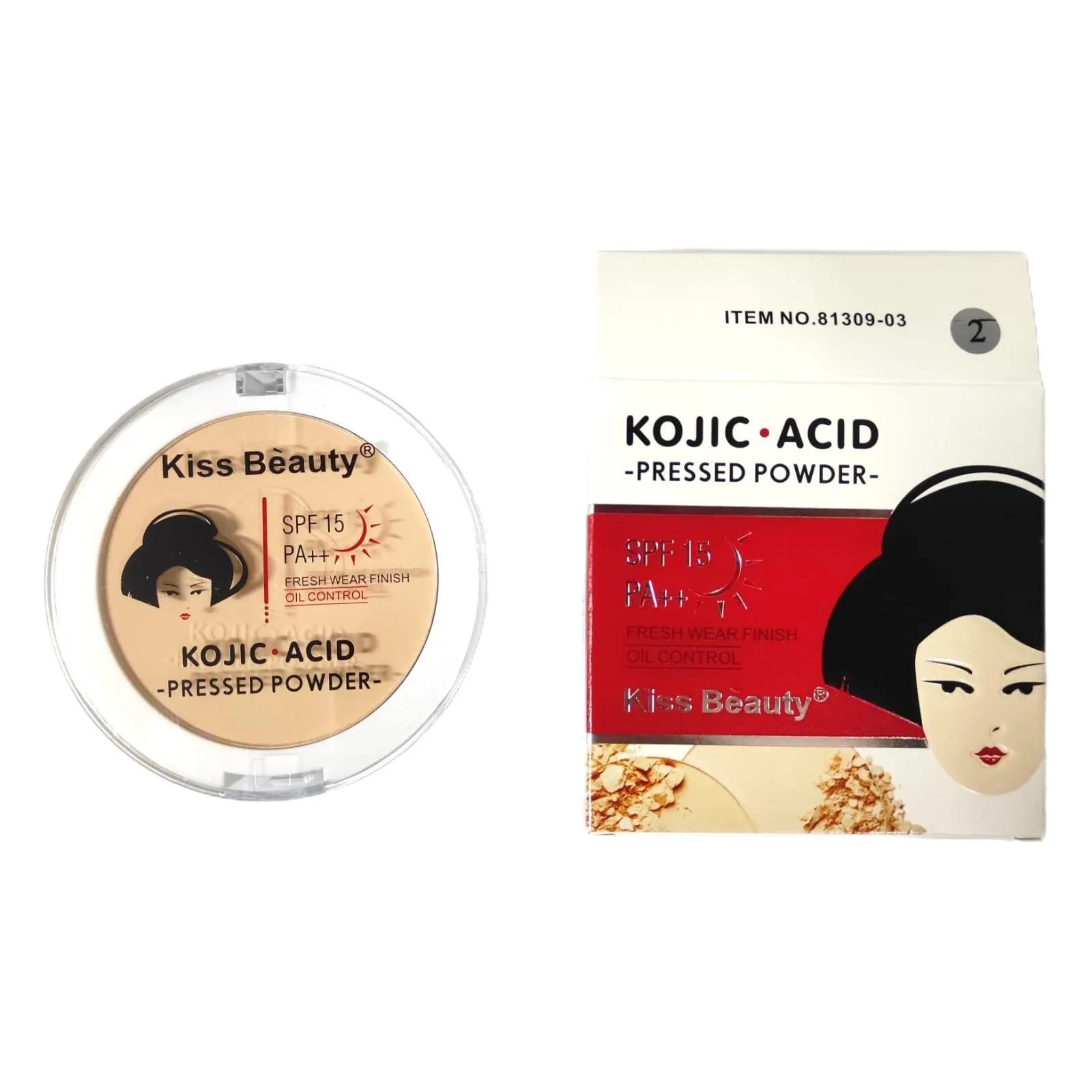 Kojic Acid Pressed Powder Fresh Wear Finish Oil Control SPF15 PA   - 35g