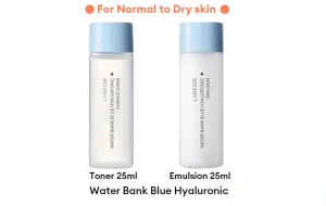 LANEIGE Water Bank Blue Hyaluronic Toner 25ml Emulsion 25ml set（dry）