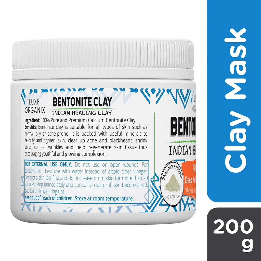 LUXE ORGANIX Bentonite Clay Mask 200g