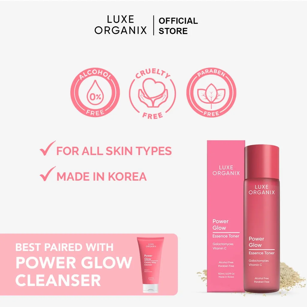 Luxe Organix Power Glow Essence Toner Galactomyces Vitamin C 150ml