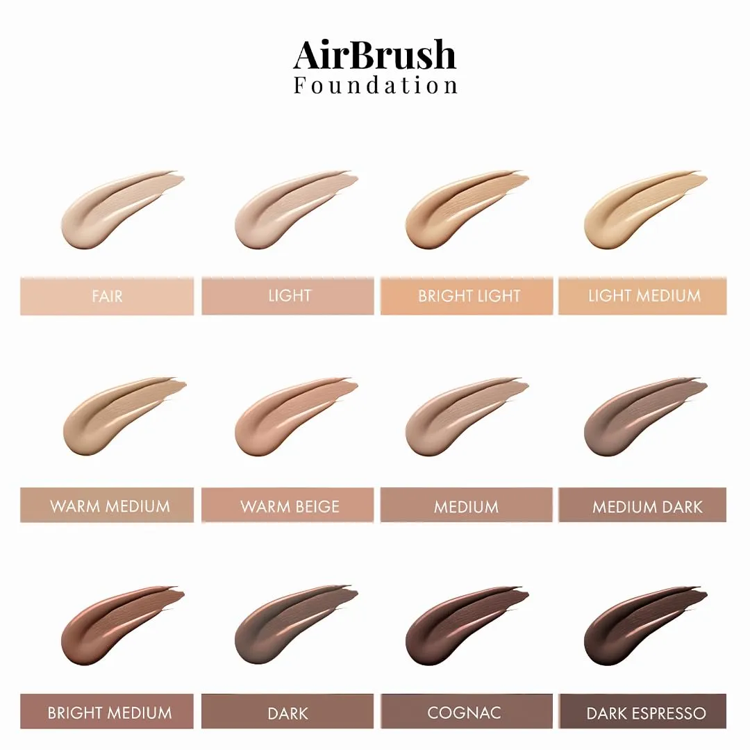 MagicMinerals AirBrush Foundation Set by Jerome Alexander  3pc Set Includes AirFinish, Foundation and Kabuki Brush - Spray Makeup with Anti-aging Ingredients for Smooth Radiant Skin (Fair)