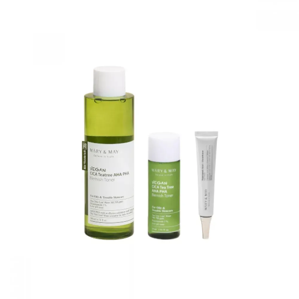 MARY & MAY - VEGAN CICA TEATREE TONER SPECIAL SET