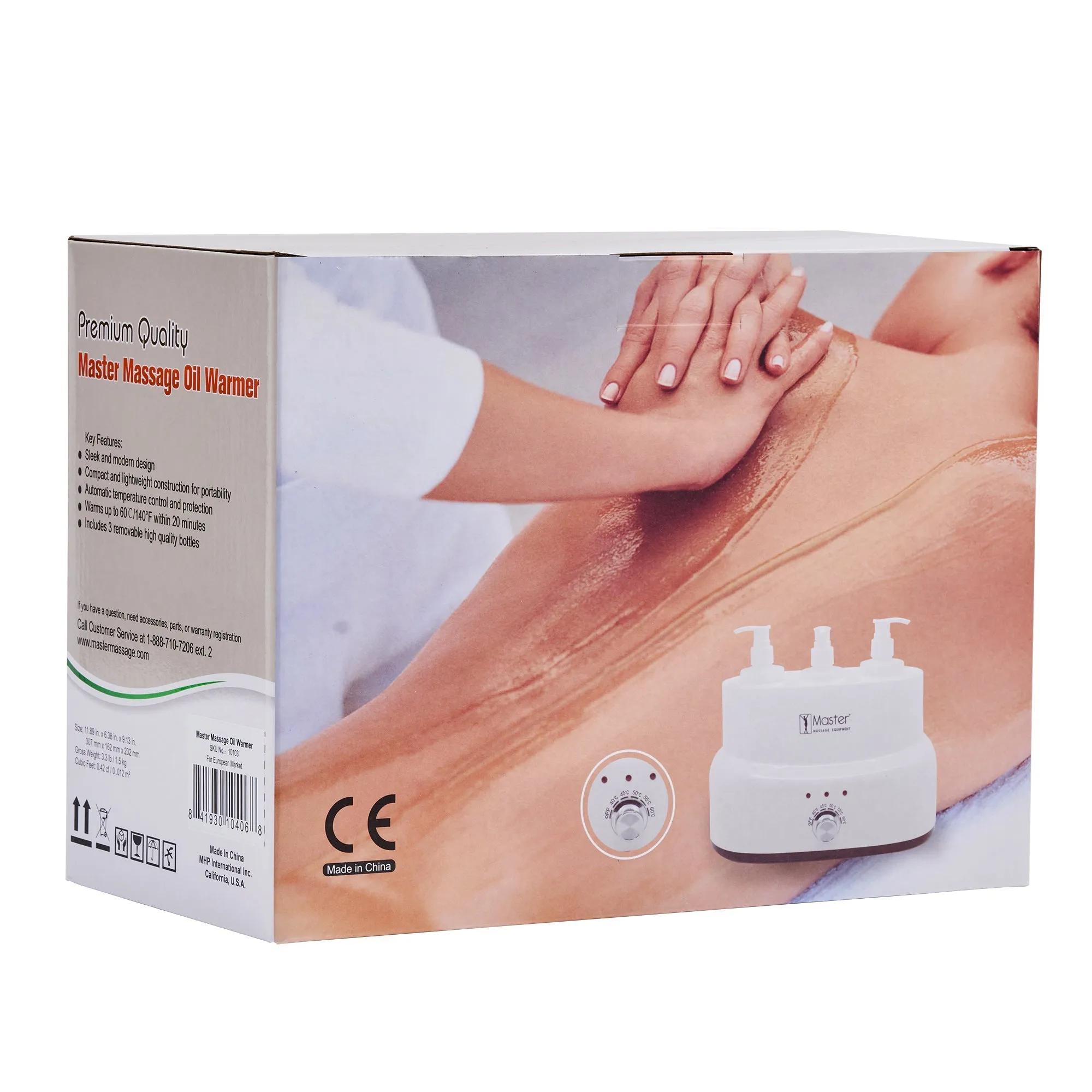 Master Massage Three Bottle Massage Oil Warmer-Professional Massage Lotion Heater with Empty Bottles- Massage Cream Heating Device- Massage Oil Bottle Warming Heater Heating Furnace