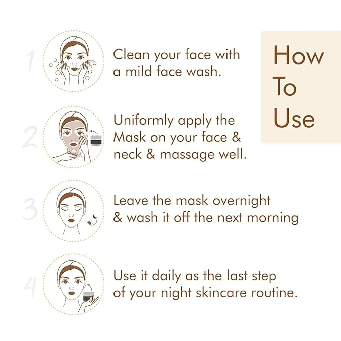 mCaffeine De-Stressing Latte Coffee Sleeping Face Pack with Hyaluronic Acid & Niacinamide | Moisturizes & Hydrates for 48 Hrs | Night Care Routine for All Skin Types (100gm)
