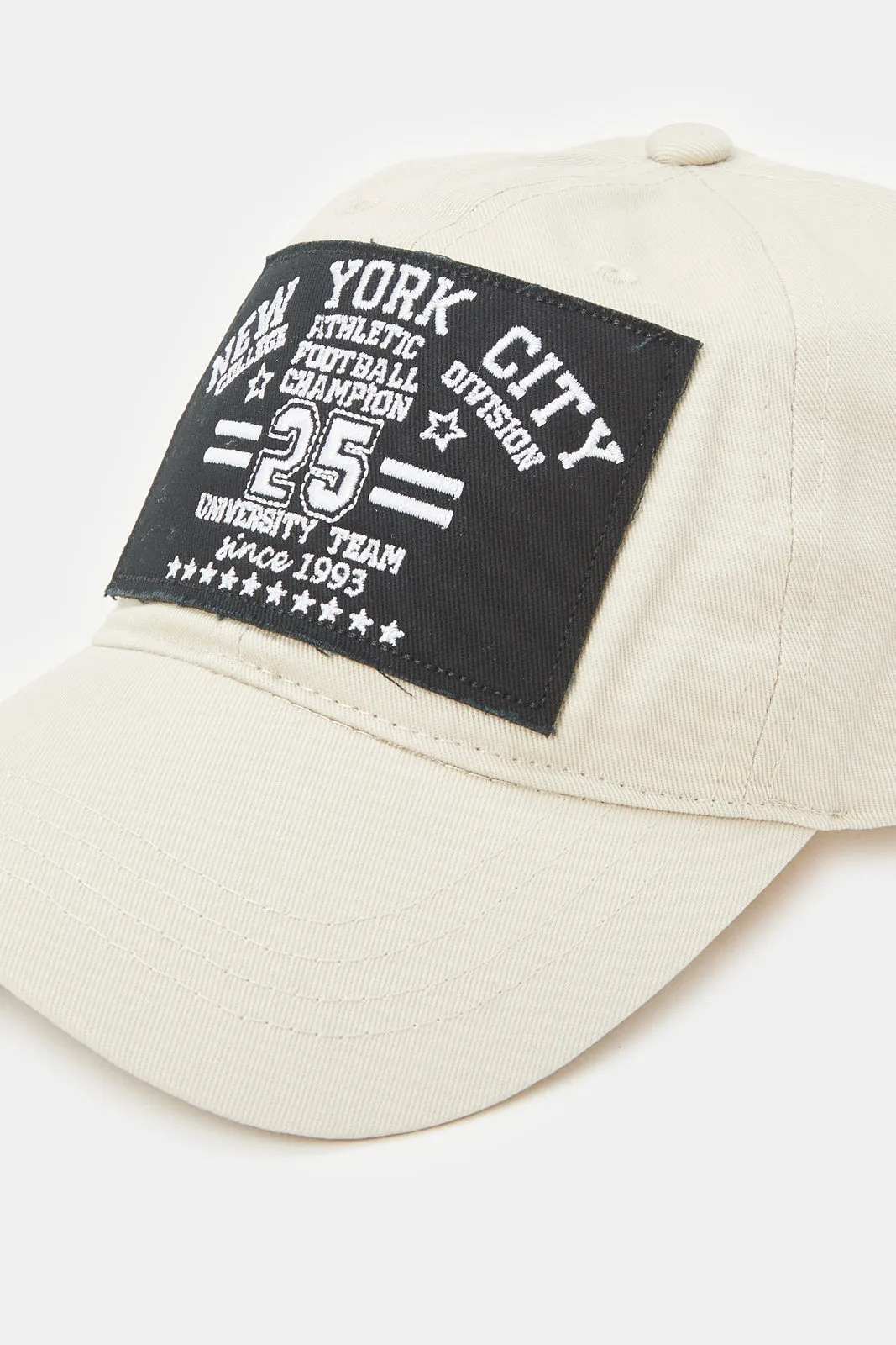 Men Cream Printed Cap
