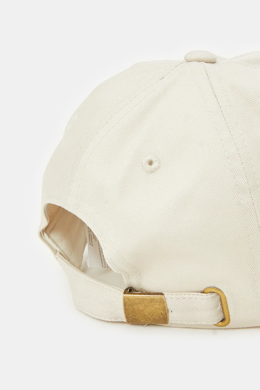 Men Cream Printed Cap