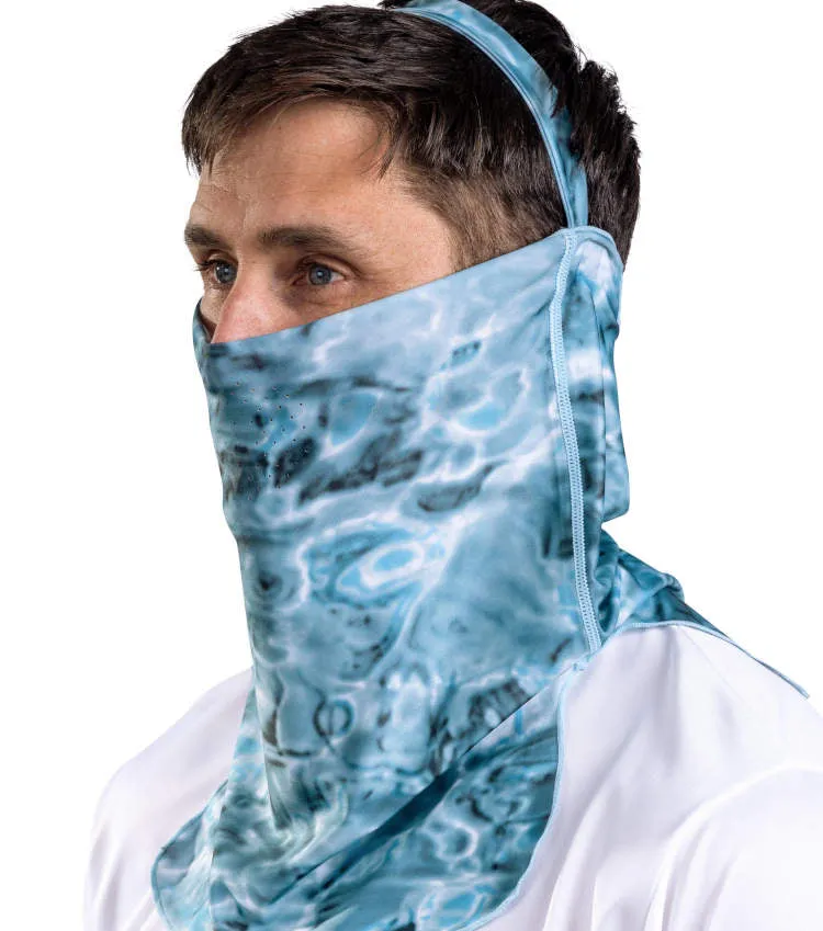 Mens Adjustable UV Face Mask ProMax Sun Protection Vented Gaiter | Aqua Design