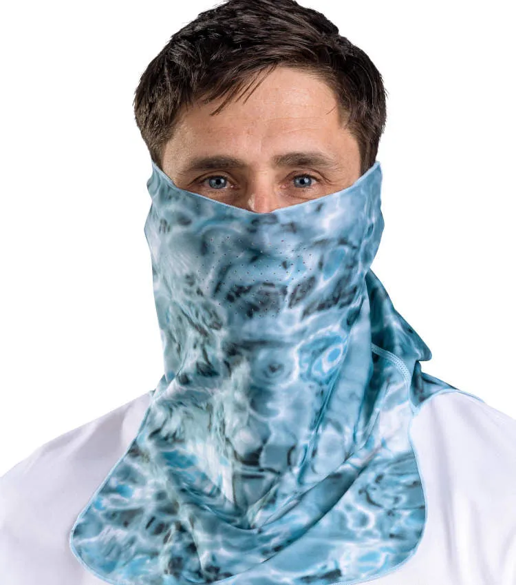Mens Adjustable UV Face Mask ProMax Sun Protection Vented Gaiter | Aqua Design