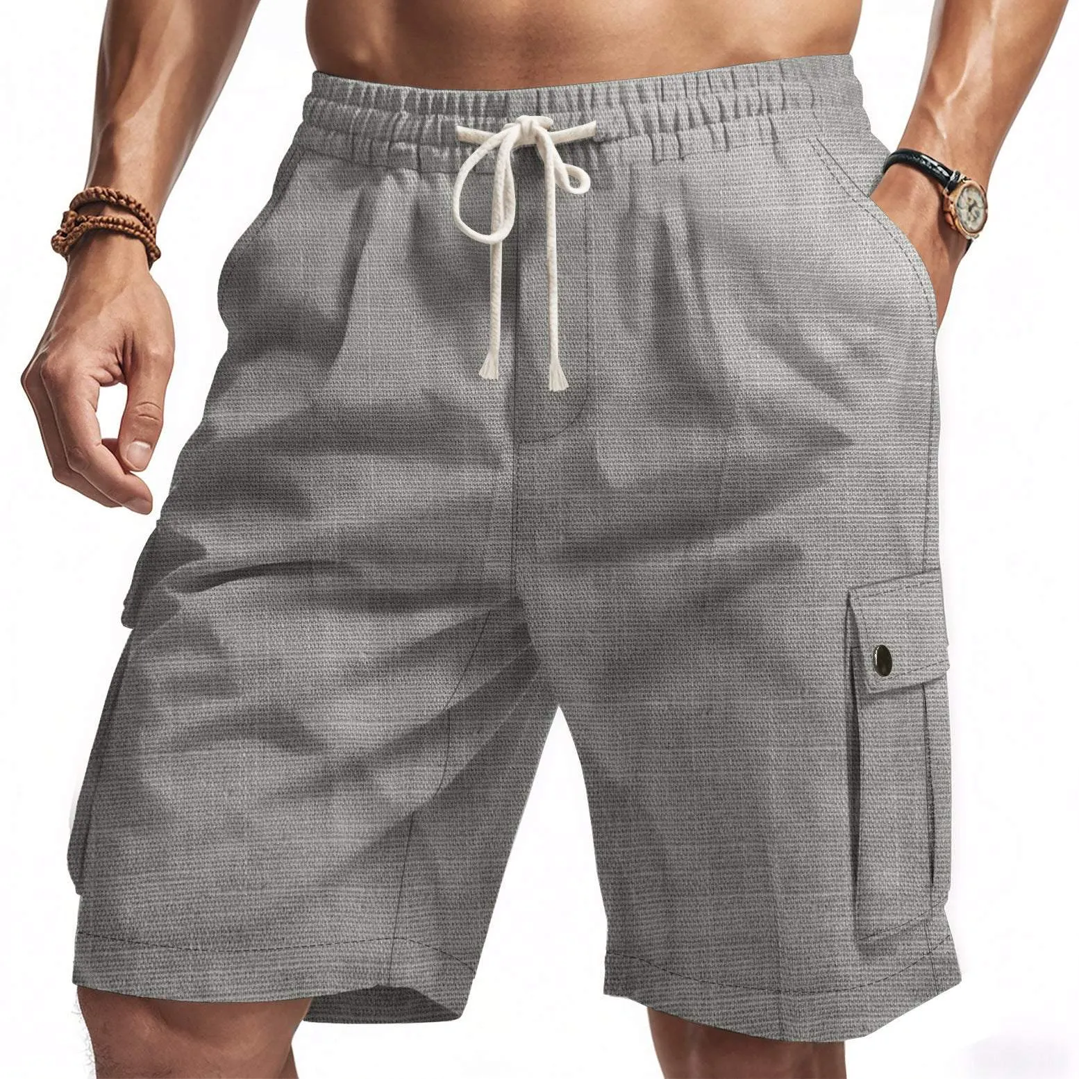 Men’s Bamboo Linen Drawstring Shorts