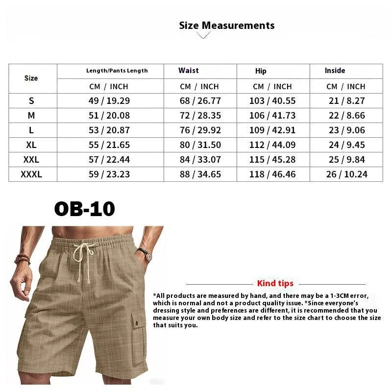 Men’s Bamboo Linen Drawstring Shorts