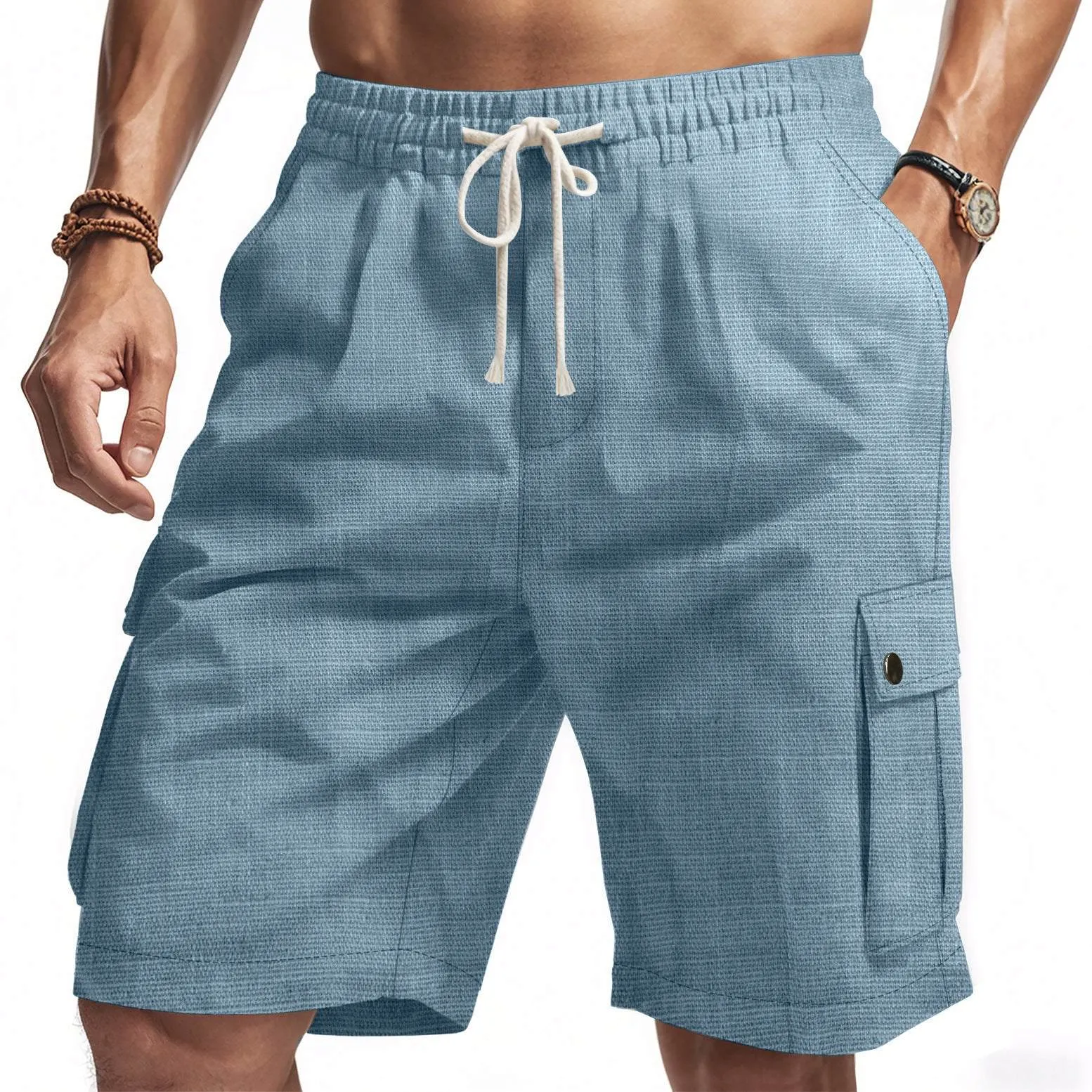 Men’s Bamboo Linen Drawstring Shorts