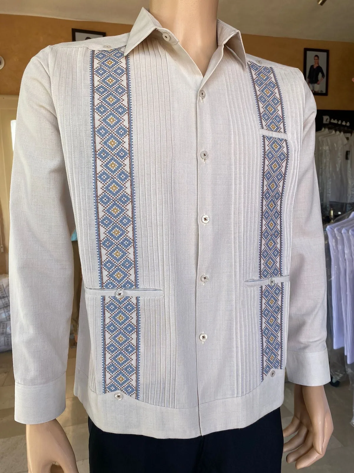 Men's Guayabera Merida Cream