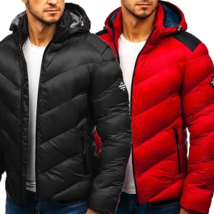 Men’s Long Sleeve Hooded Puffer Jacket