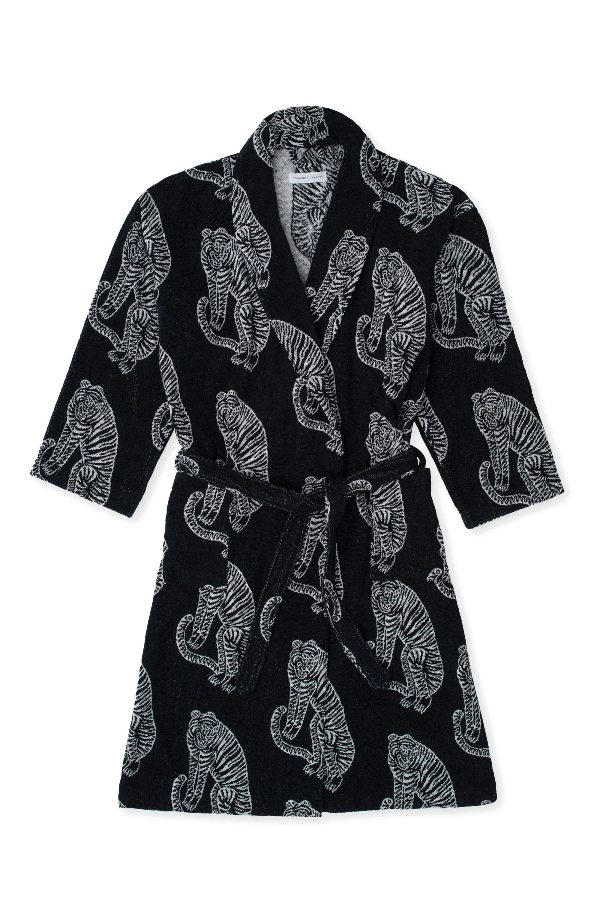 Men’s Towel Robe Tiger Black/Cream