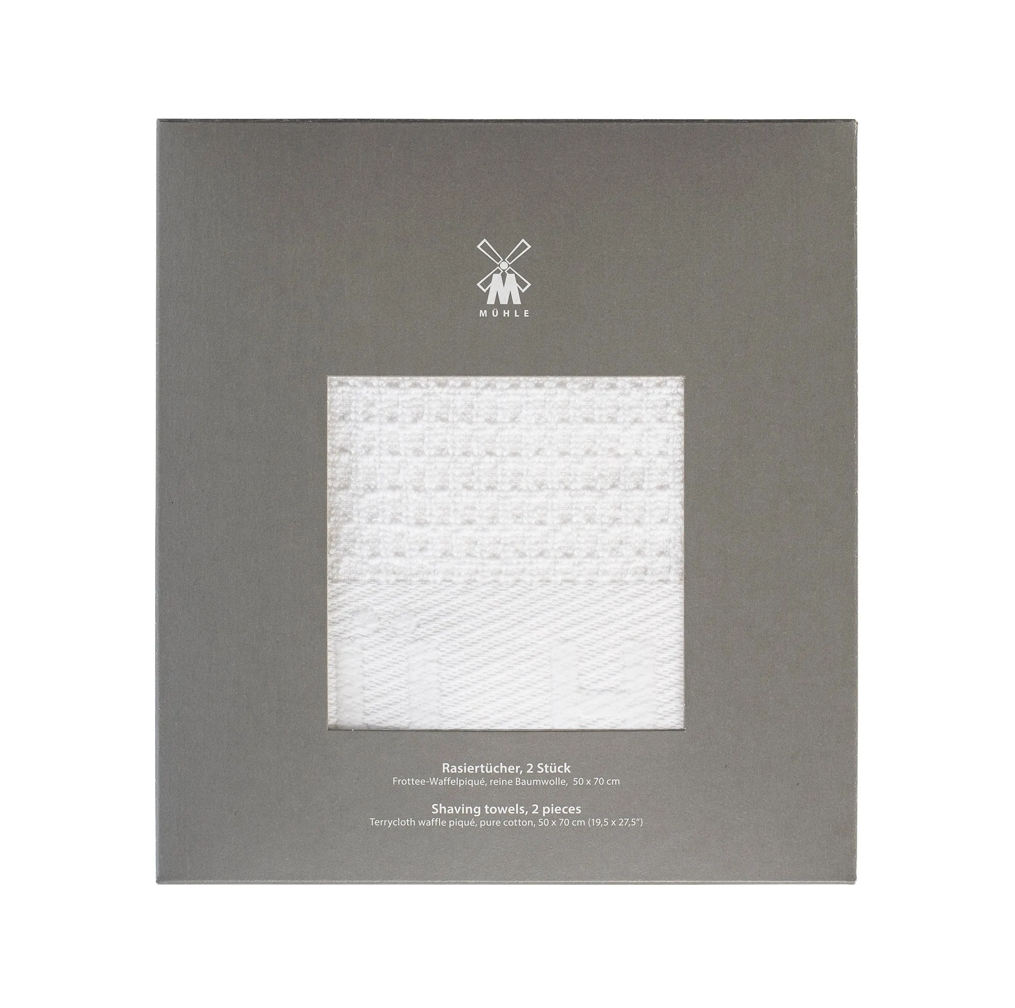 MÜHLE 'Waffle Pique' Shaving Towels, 2-Pack
