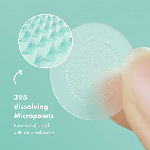 Mighty Patch Micropoint for Blemishes from Hero Cosmetics - Hydrocolloid Acne Spot Treatment Patch for Early Stage Zits and Hidden Pimples, 395 Proprietary Micropoints (8 Patches)