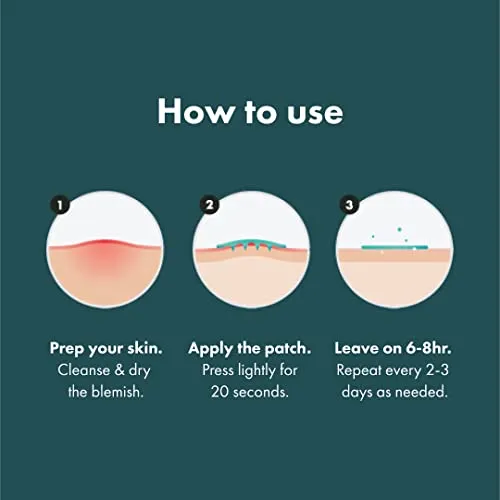 Mighty Patch Micropoint for Blemishes from Hero Cosmetics - Hydrocolloid Acne Spot Treatment Patch for Early Stage Zits and Hidden Pimples, 395 Proprietary Micropoints (8 Patches)
