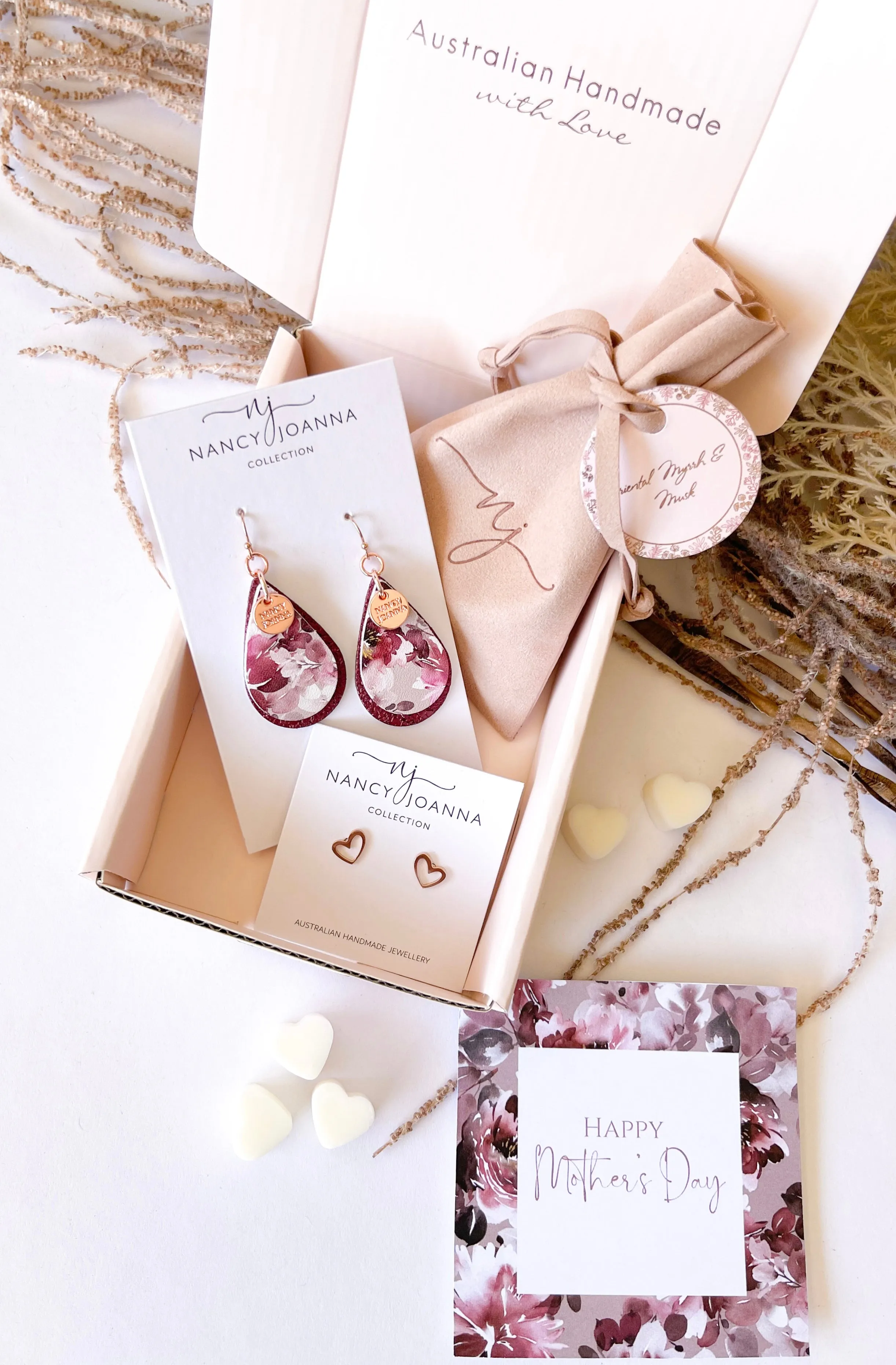 Mother’s Day Burgundy Floral Gift Set