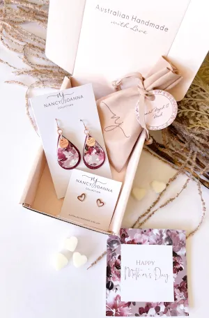 Mother’s Day Burgundy Floral Gift Set