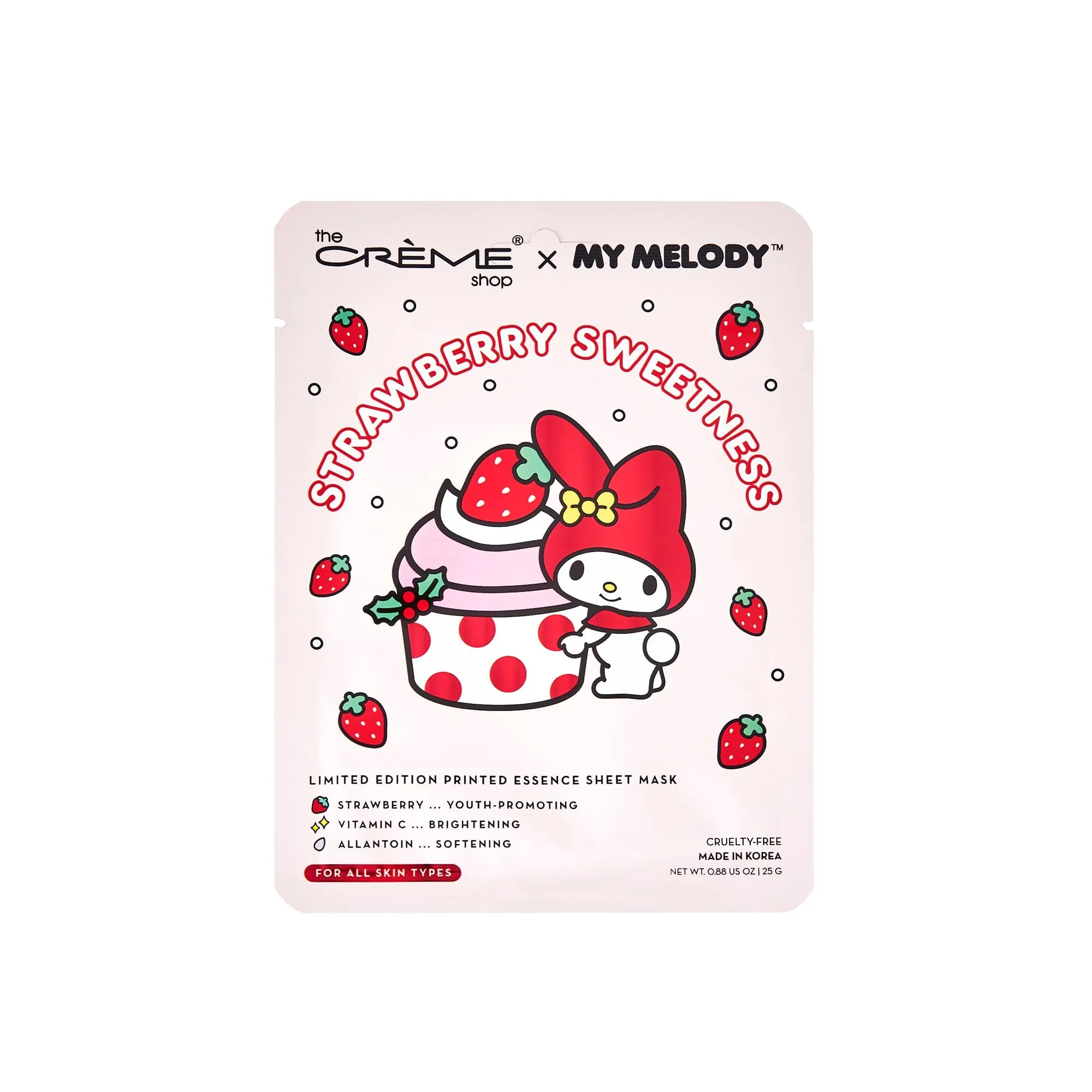 My Melody Strawberry Sweetness Printed Essence Sheet Mask (Set of 3)