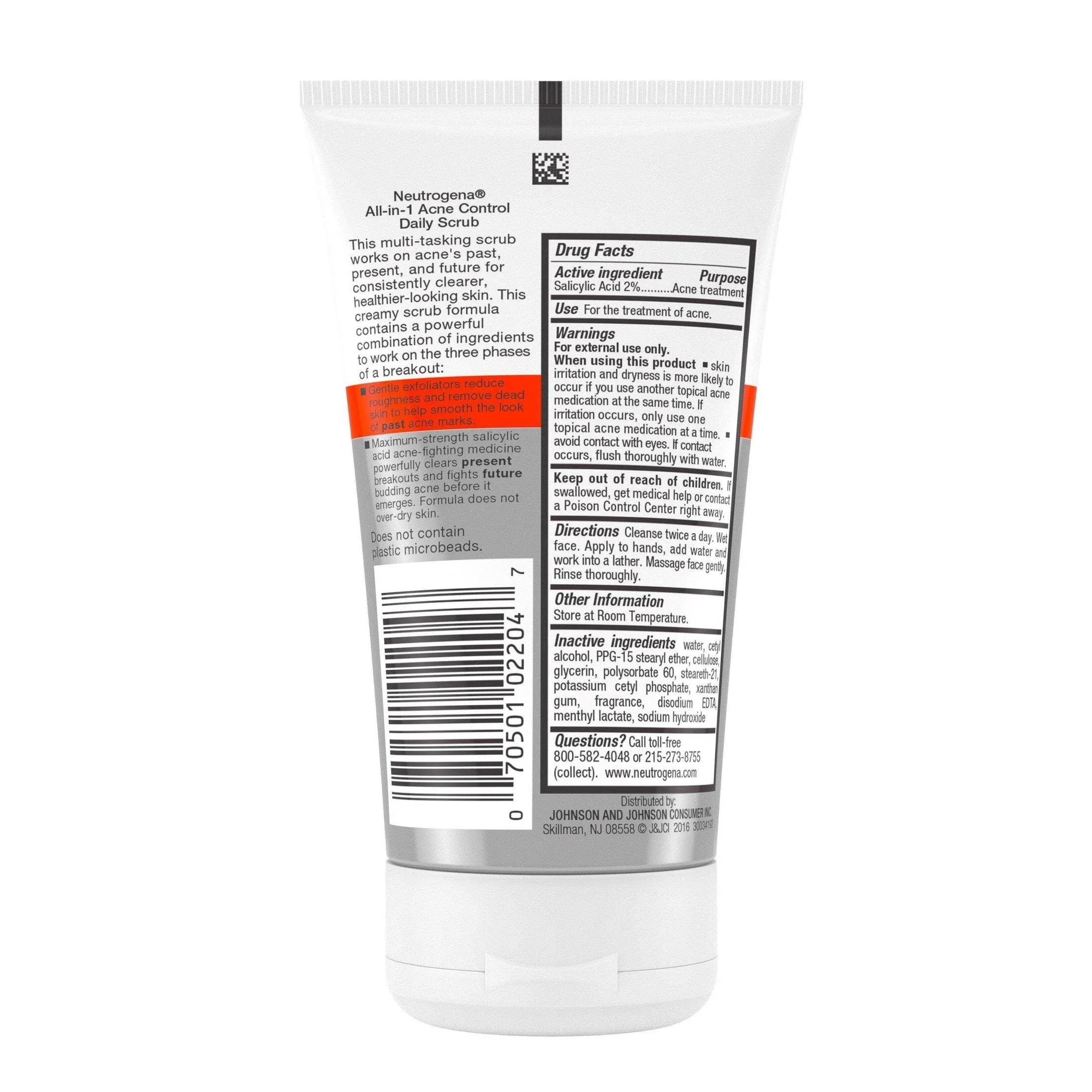 Neutrogena All-in-One Acne Control Daily Scrub - 4.2oz