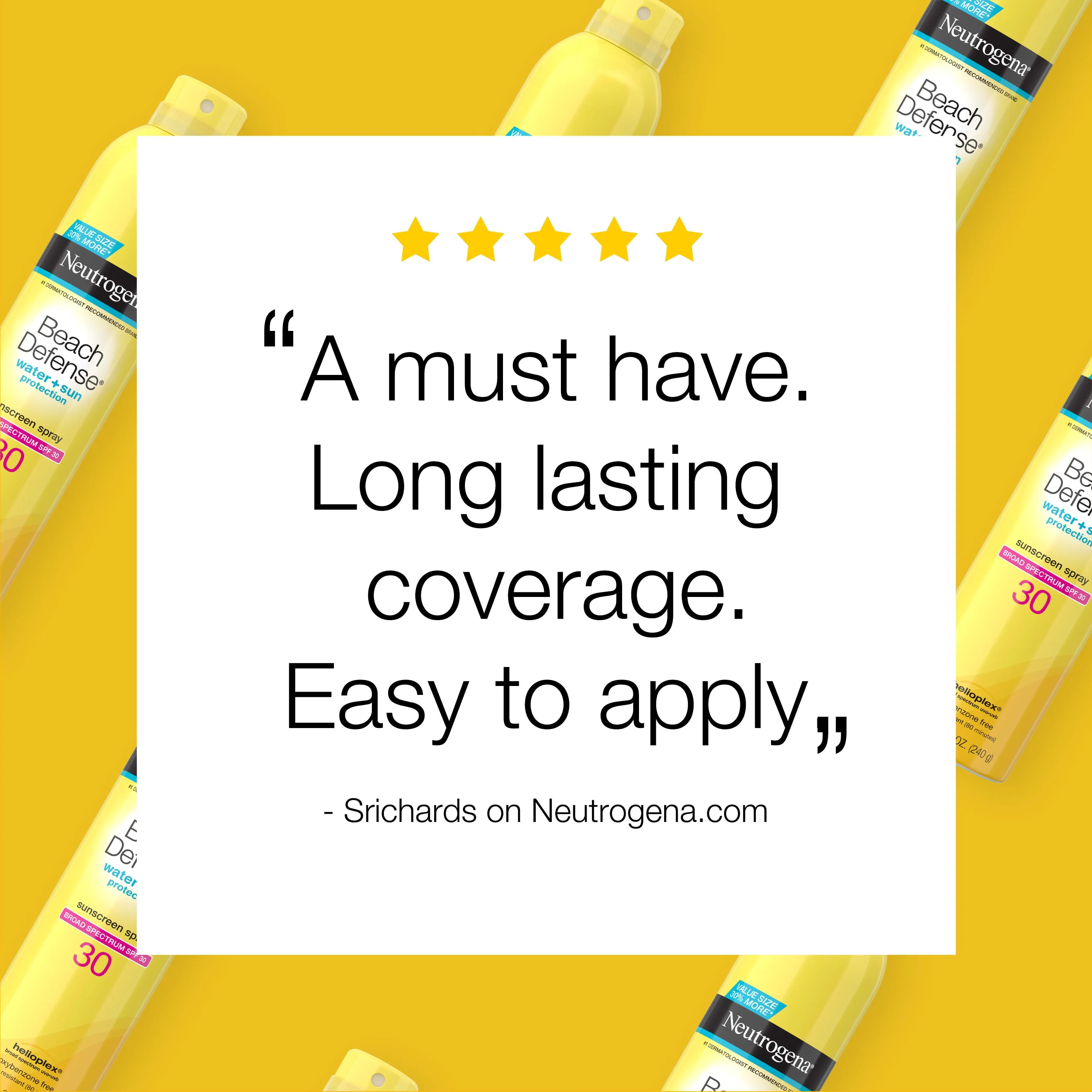 Neutrogena Beach Defense Spray Body Sunscreen, SPF 30, 8.5 oz