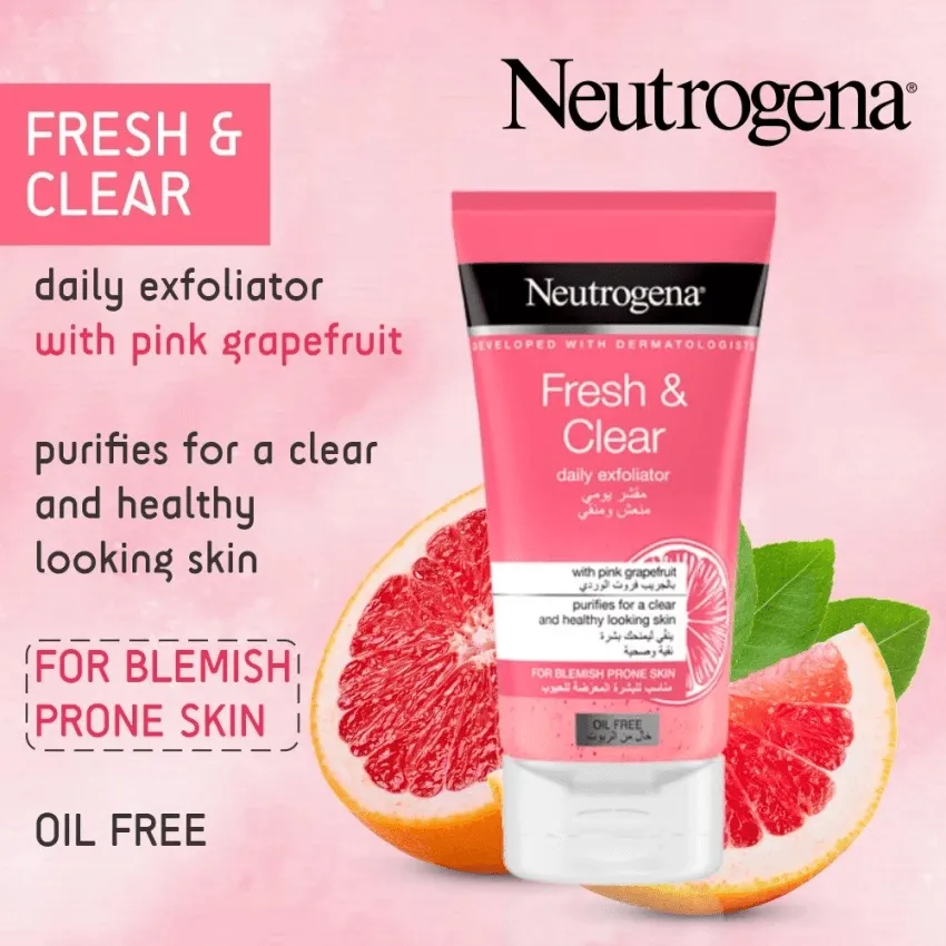 Neutrogena Fresh & Clear Daily Exfoliator With Pink Grapefruit - 150ml
