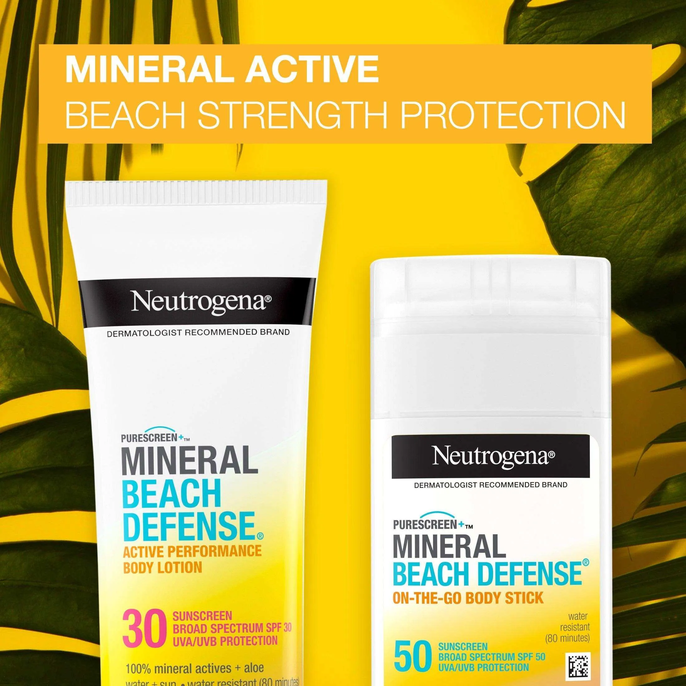 Neutrogena Purescreen  Beach Defense BodyStick Sunscreen SPF50 -1.5oz