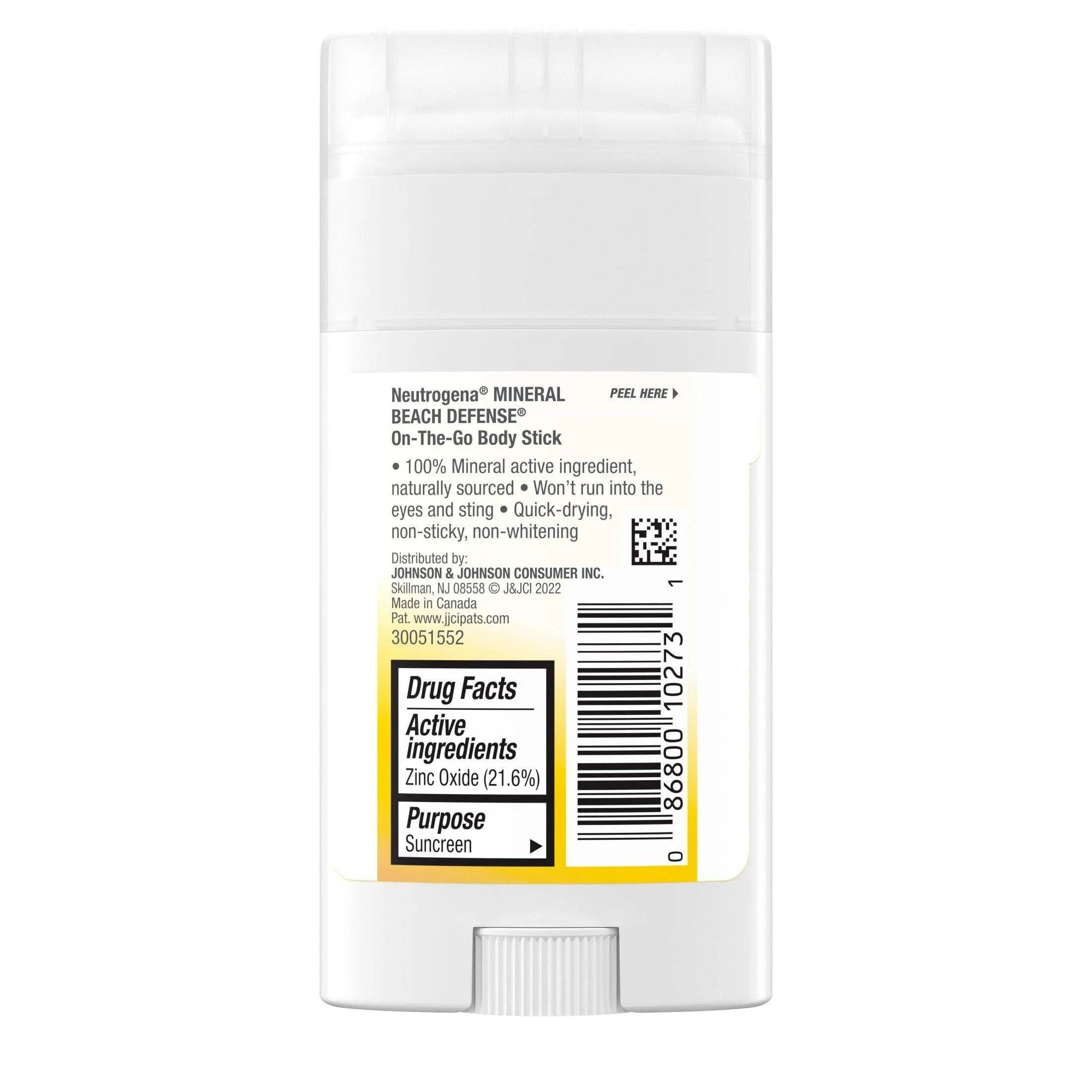 Neutrogena Purescreen  Beach Defense BodyStick Sunscreen SPF50 -1.5oz