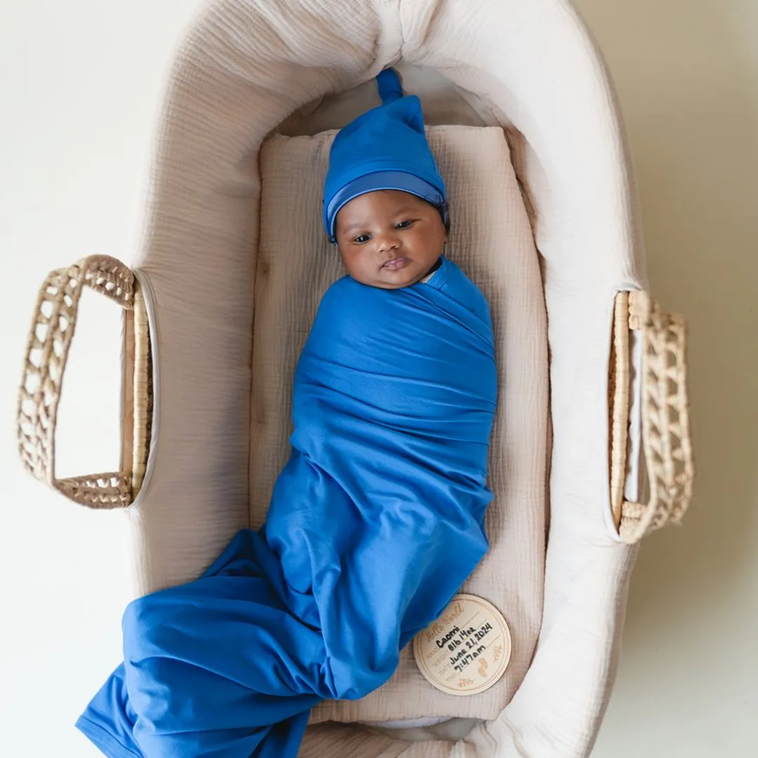 Newborn Swaddle Gift Set-Azure Blue