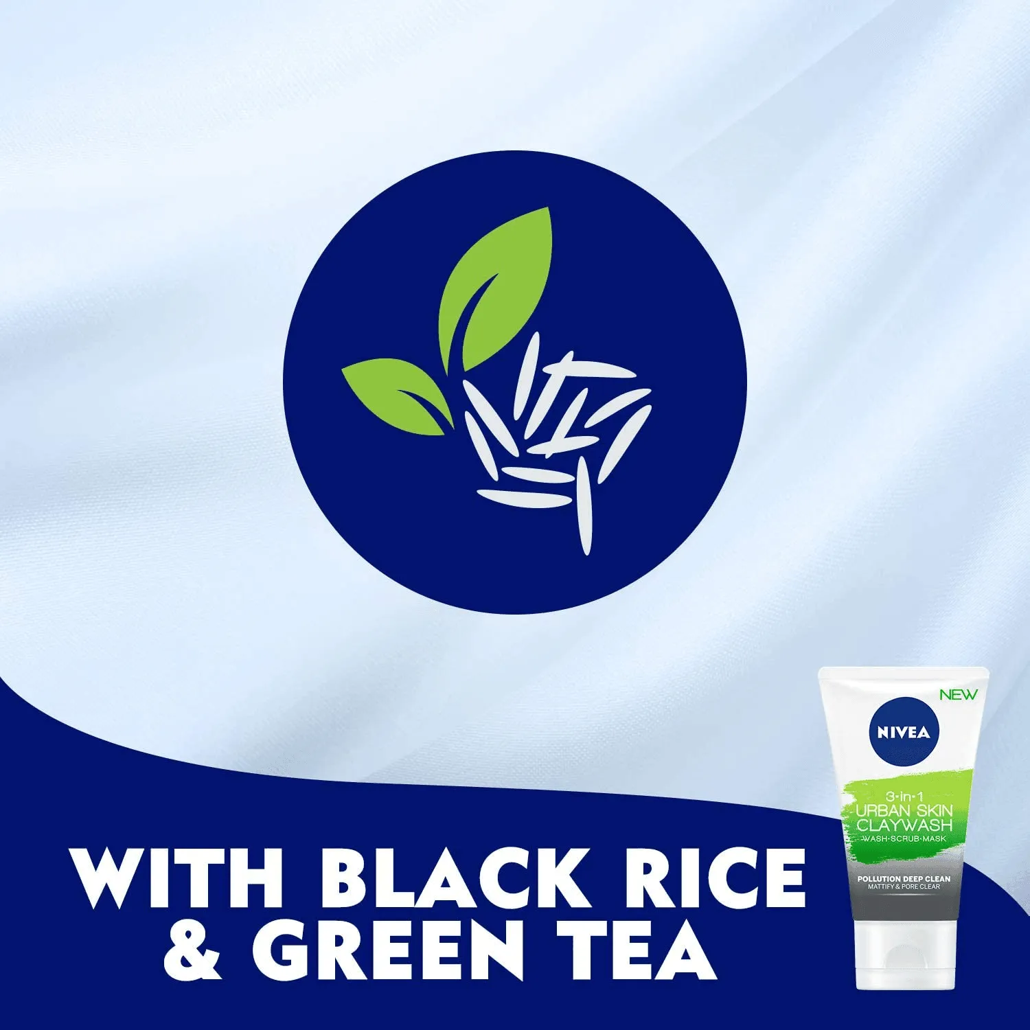 NIVEA Face Wash Scrub Mask 3in1 Urban Skin Claywash - 150ml